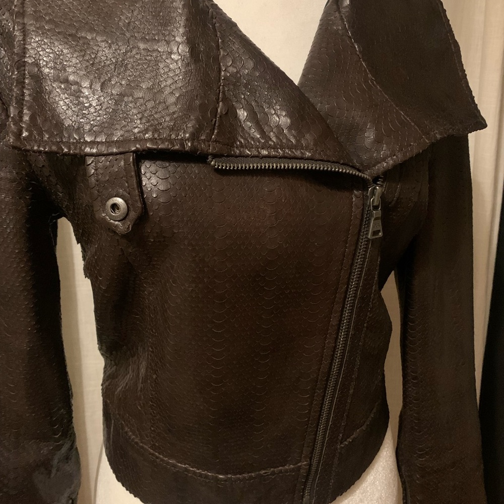 Alice + Olivia leather bomber